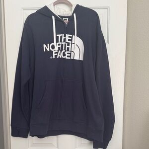 The North Face Men's Dark Blue Zip-Up Hoodie New Men’s xxl